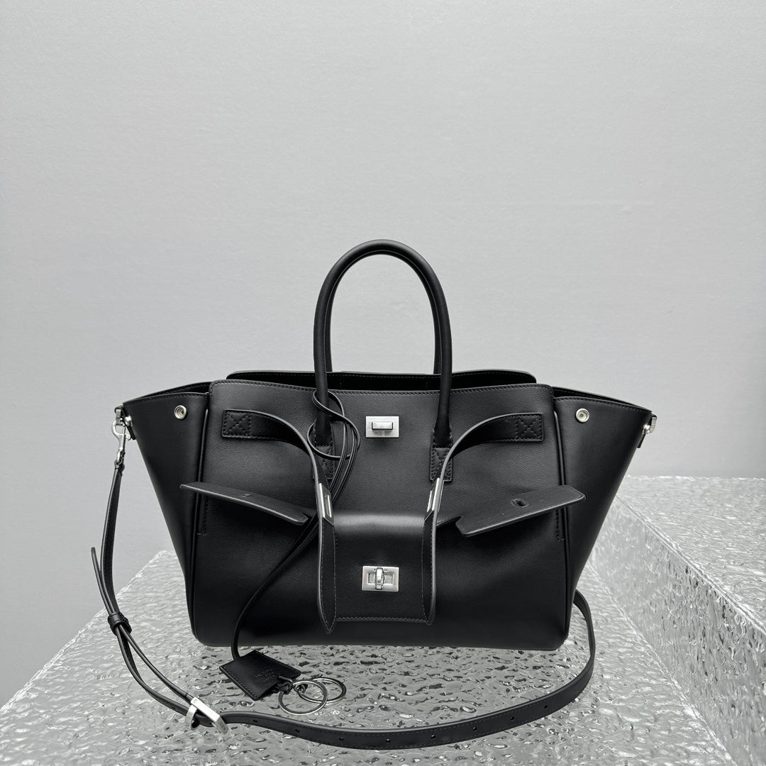 Balenciaga Bel Air Carry All Black Calfskin Luxury Tote Bag