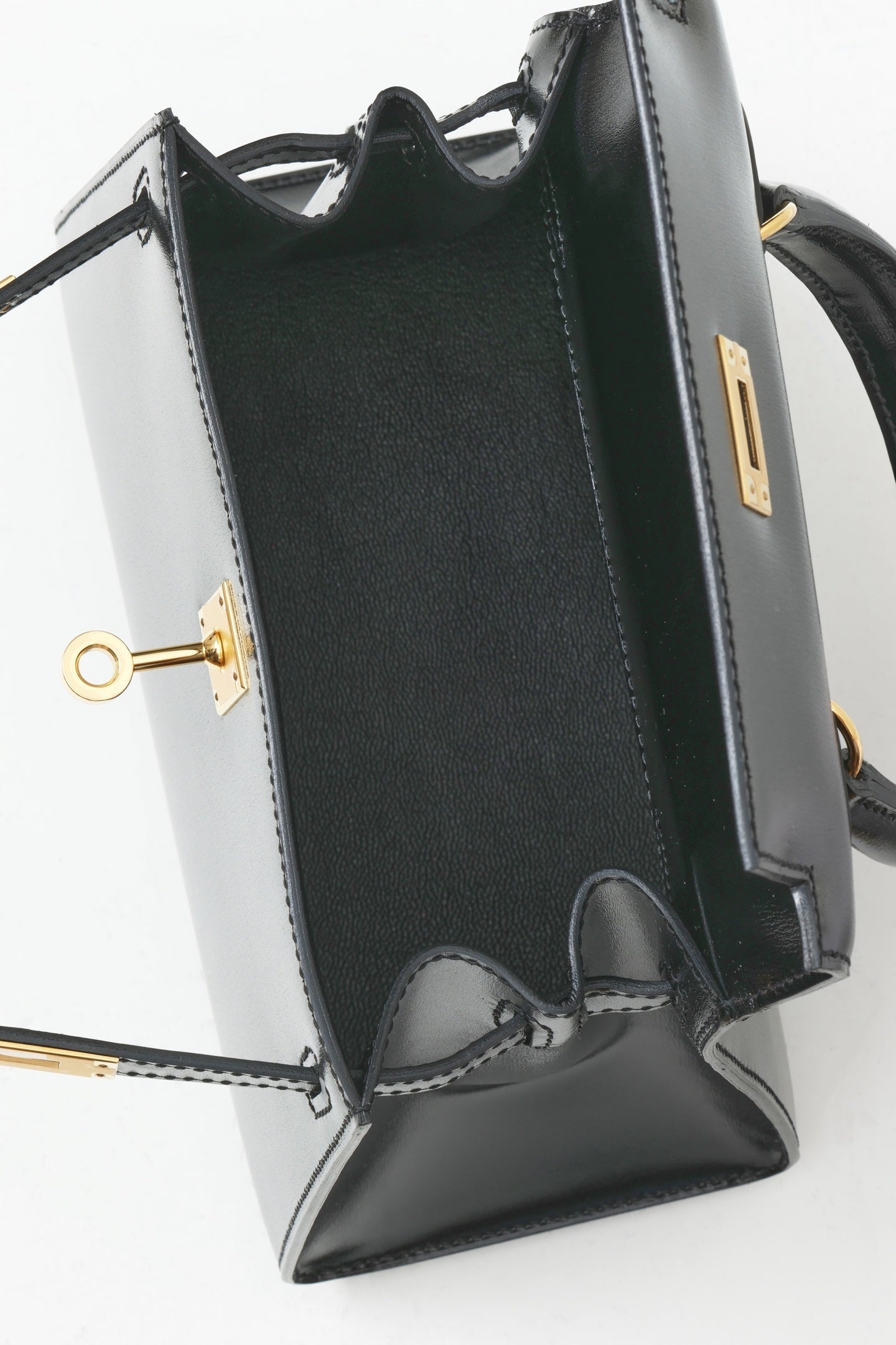 Hermès Mini Kelly 20 Sellier Black Box Calf