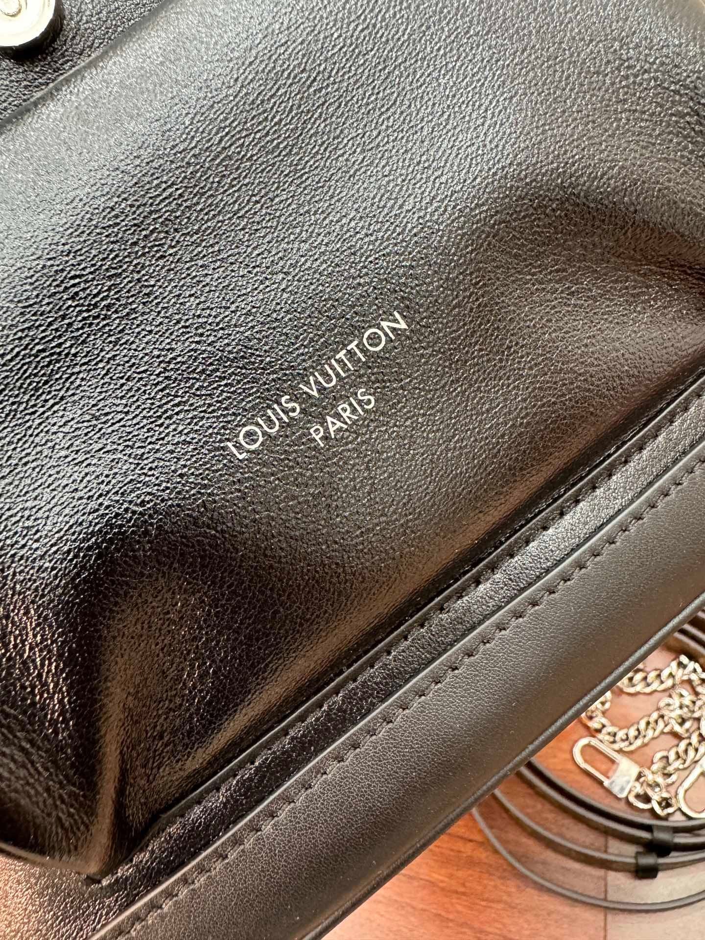Louis Vuitton Montsouris Vibe PM Backpack in Black Lambskin Leather