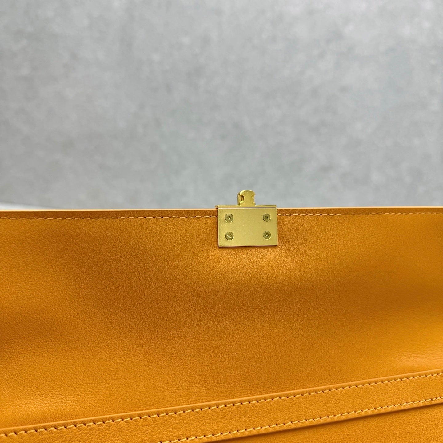 Prada Soft Sound Medium Shoulder Bag in Amber Calfskin Leather