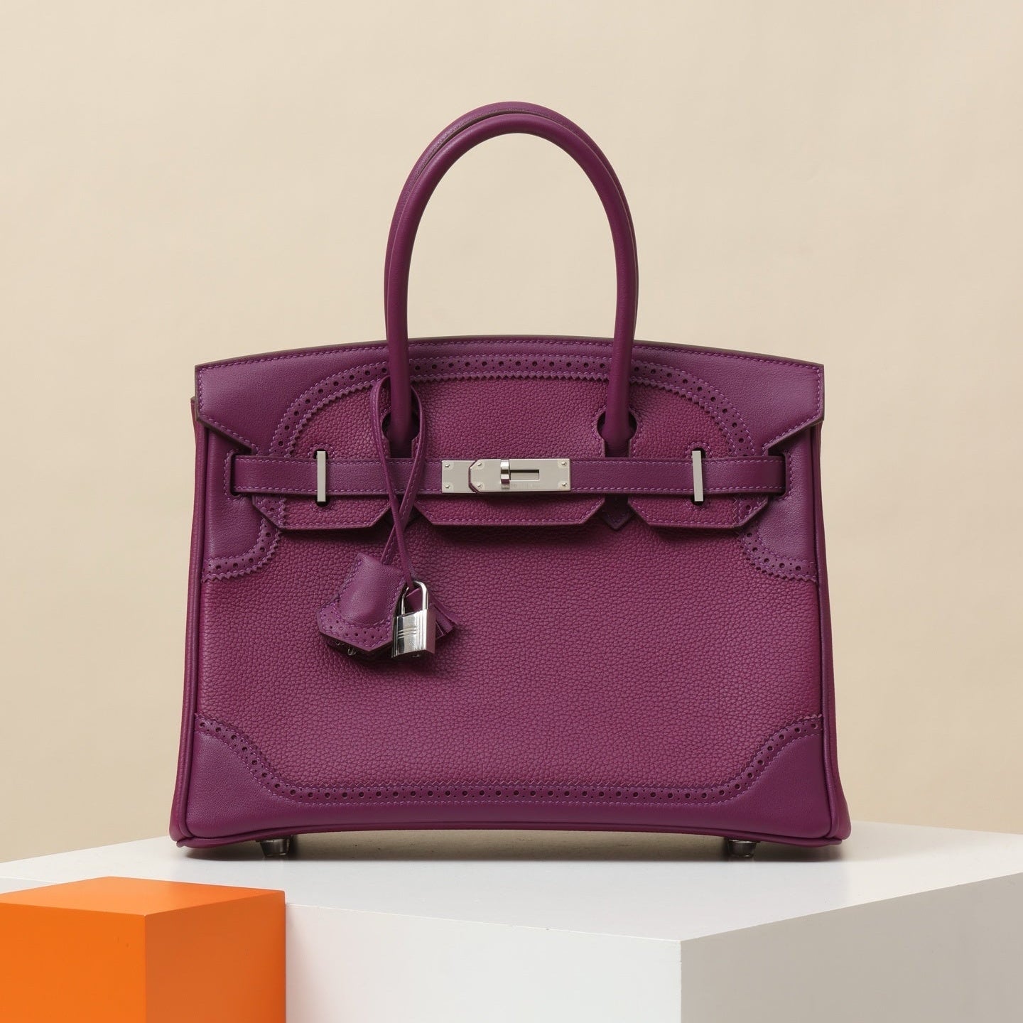 Hermès Birkin Ghillies 30/35 Anemone Purple Leather