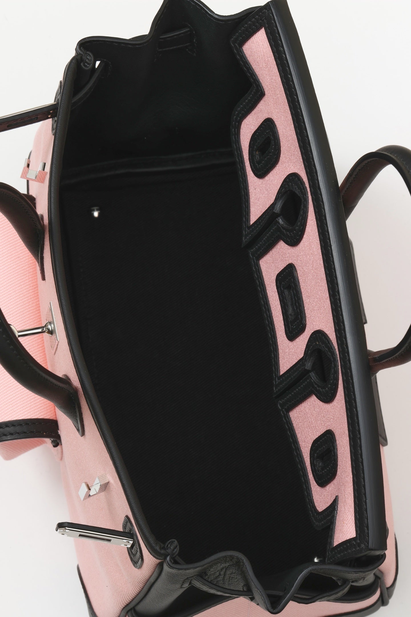 Hermès Birkin Cargo 25 Rose Sakura & Noir Toile Canvas