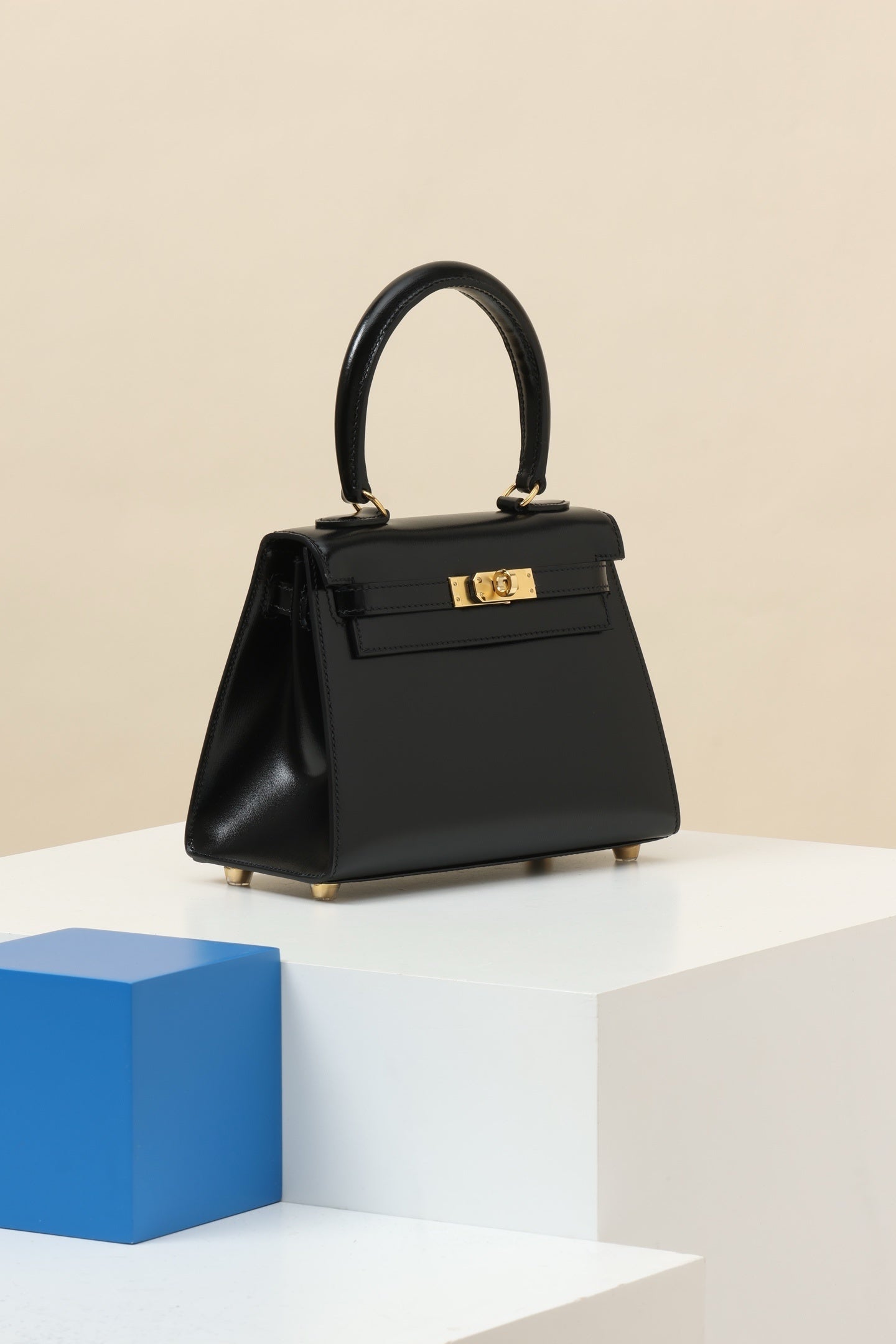 Hermès Mini Kelly 20 Sellier Black Box Calf