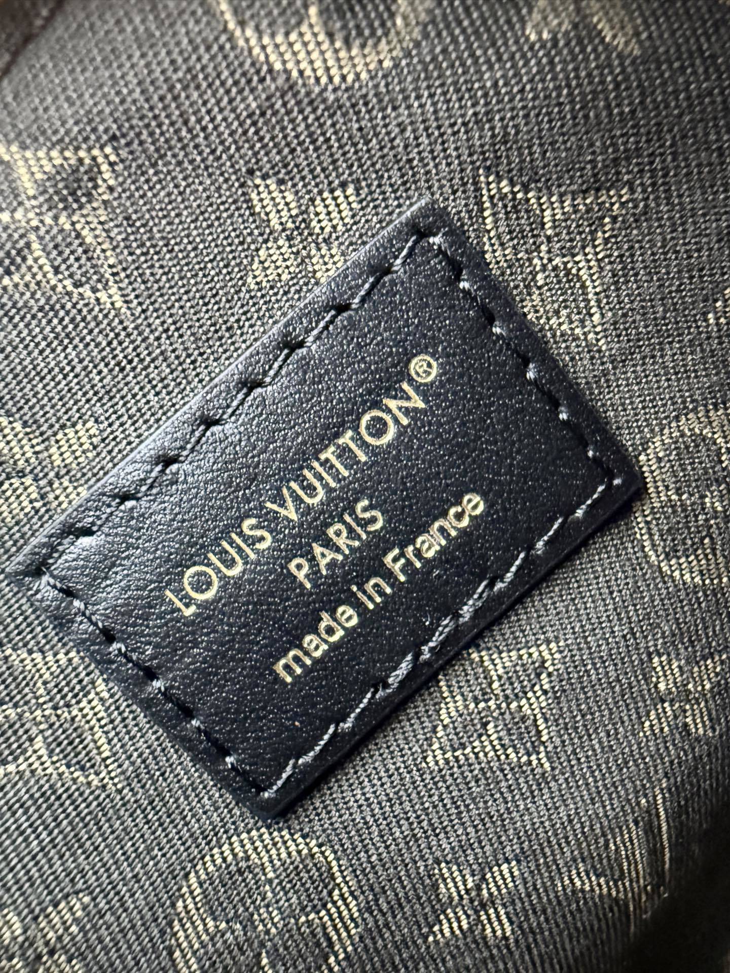 Louis Vuitton Biker PM Bag in Pixel Grège Lambskin with Black Leather Trim