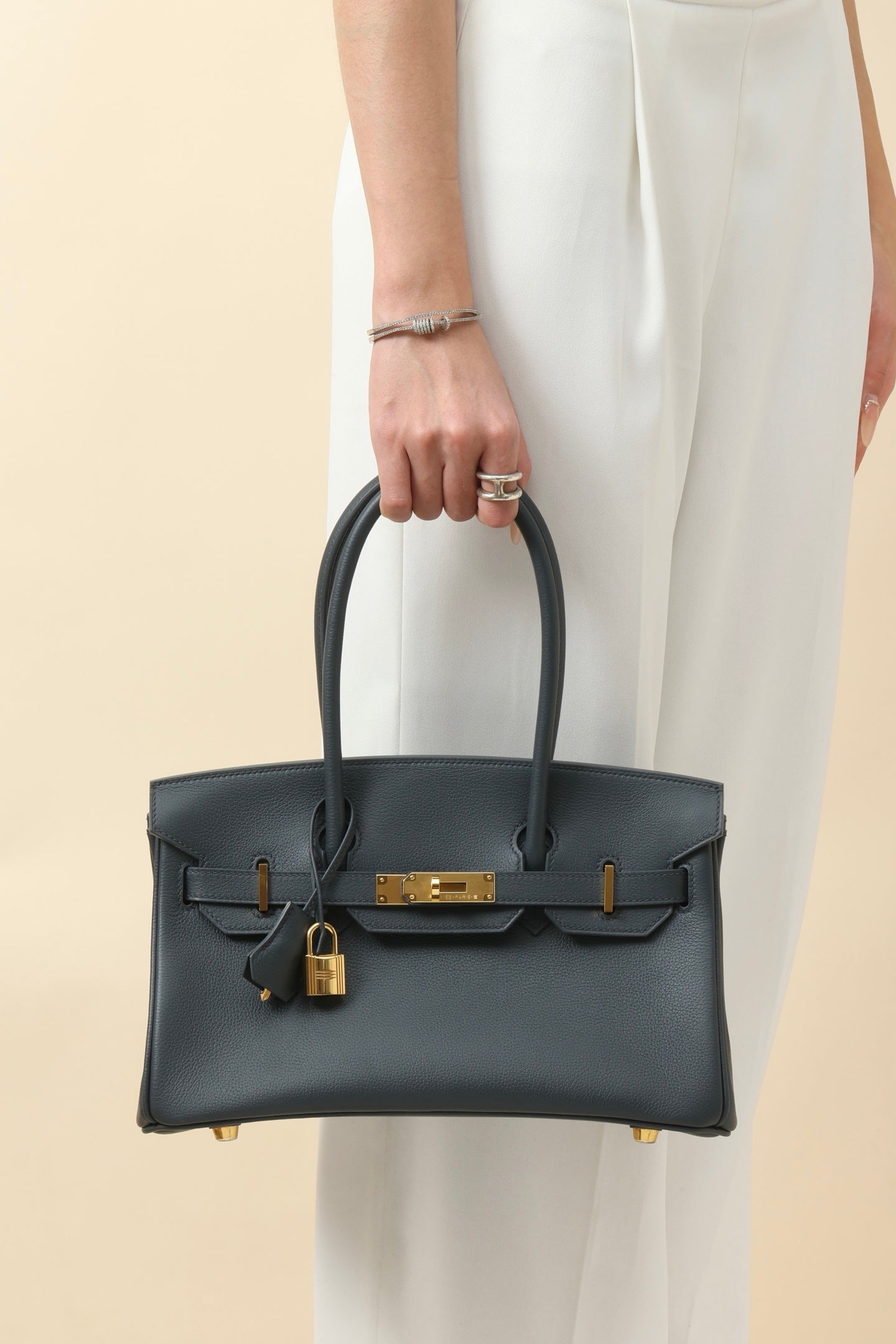 Hermès Birkin 30 Bleu Indigo Epsom Leather with Rose Gold Hardware