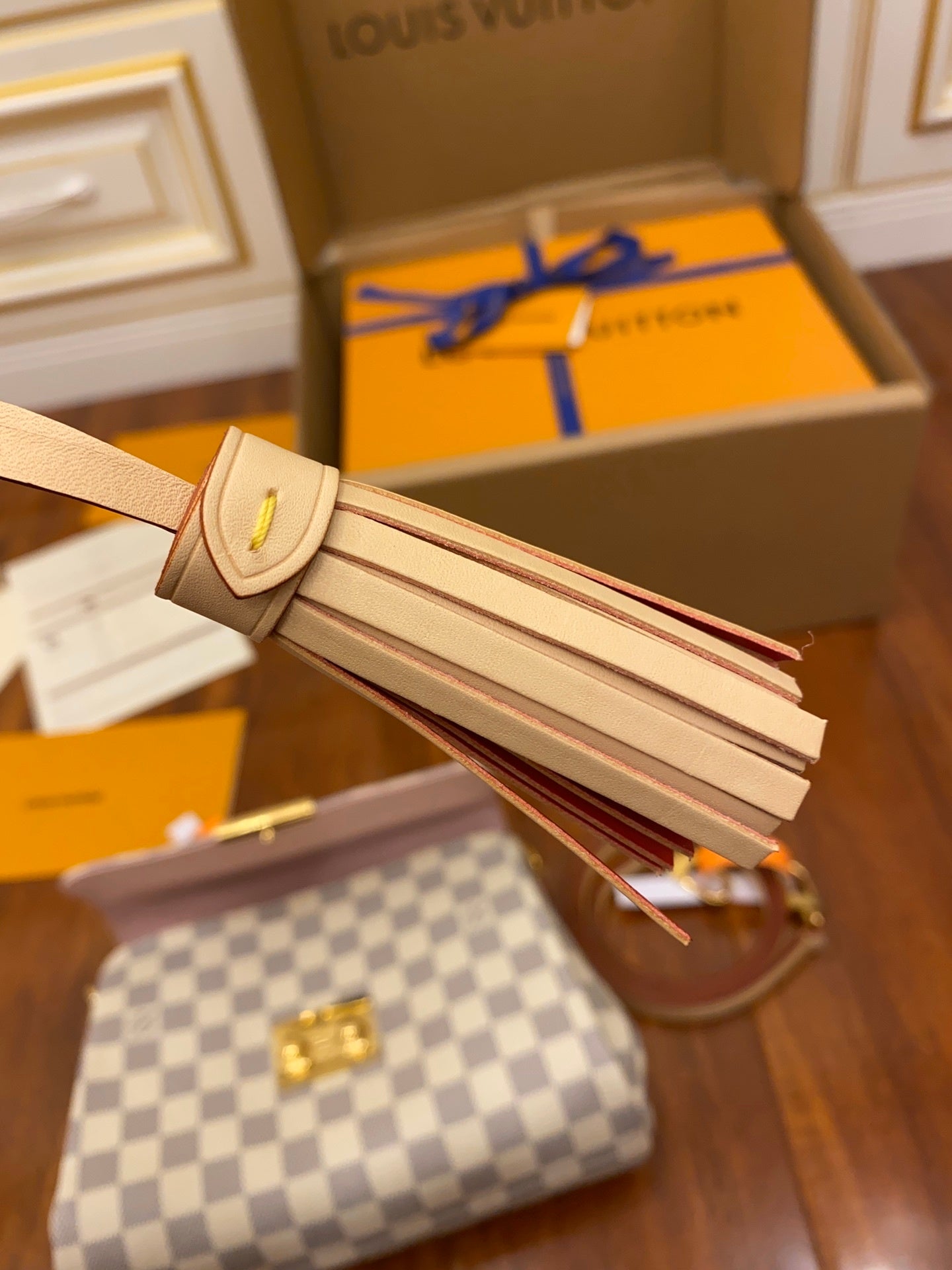 Louis Vuitton Croisette Handbag in Damier Azur Canvas
