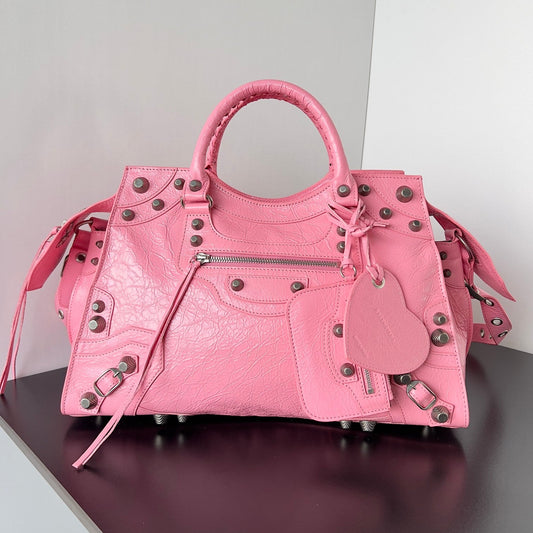 Balenciaga Neo Cagole City Arena Lambskin Leather Bag