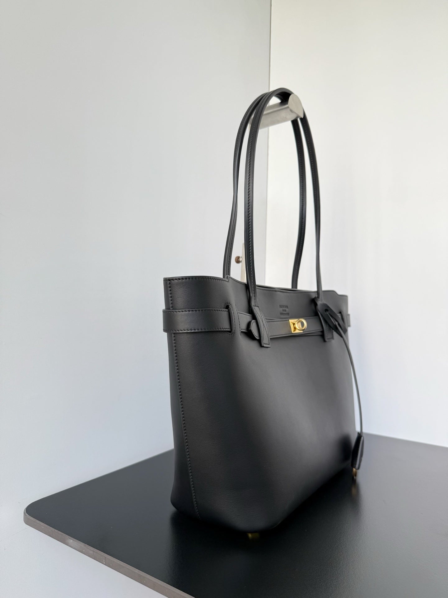 Balenciaga Bel Air Tote Black Leather Gold Hardware