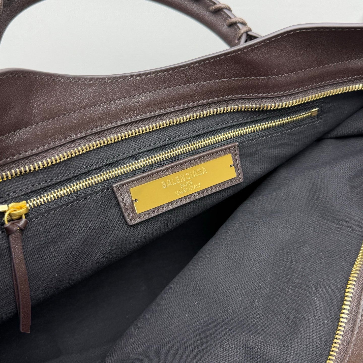 Balenciaga Le City Medium Moka Brown Suede Bag