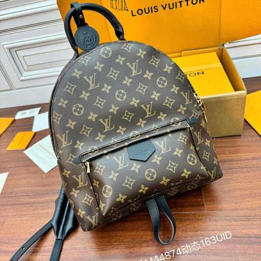 Louis Vuitton Monogram Black Palm Springs MM Backpack Luxury Designer Bag
