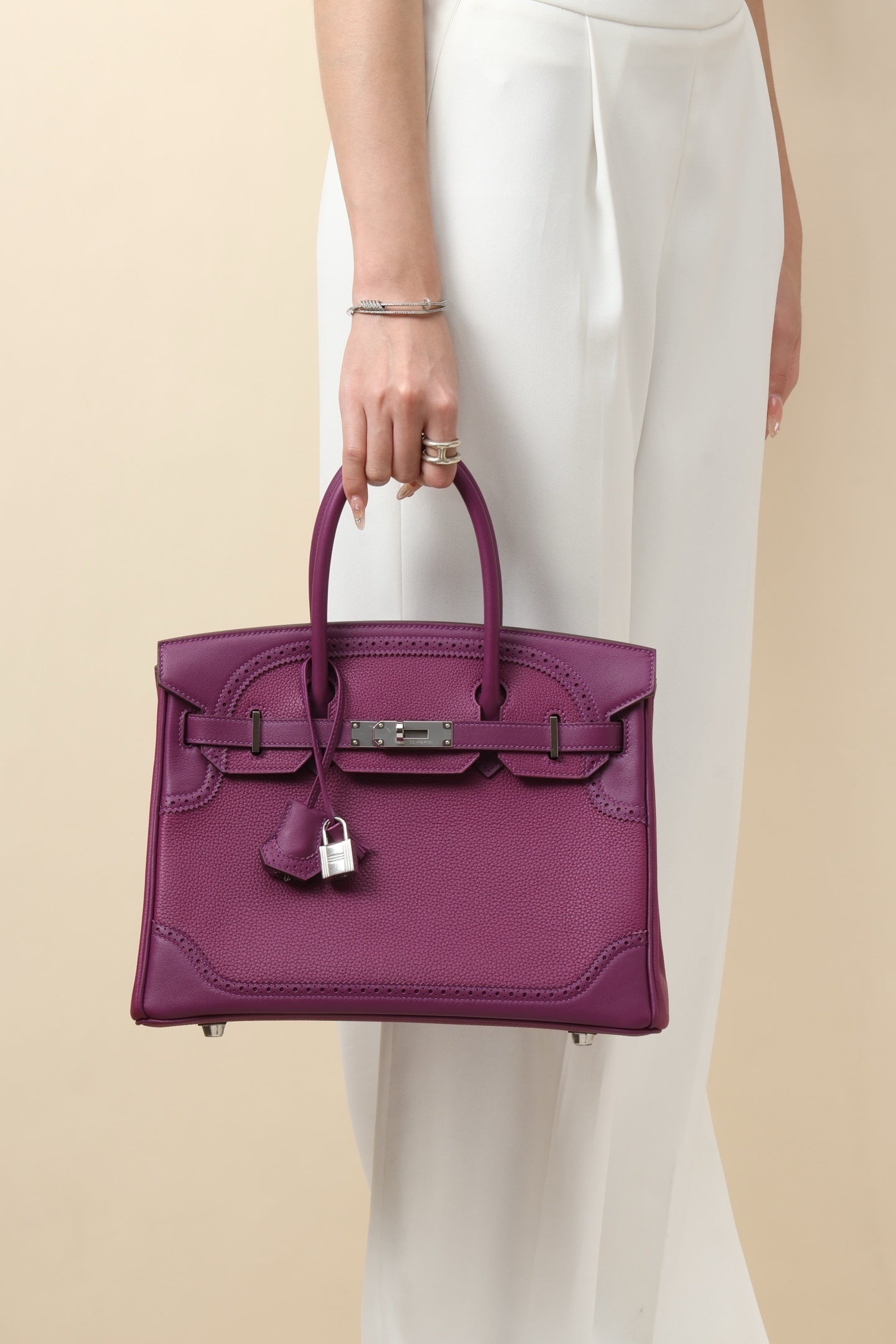 Hermès Birkin Ghillies 30/35 Anemone Purple Leather