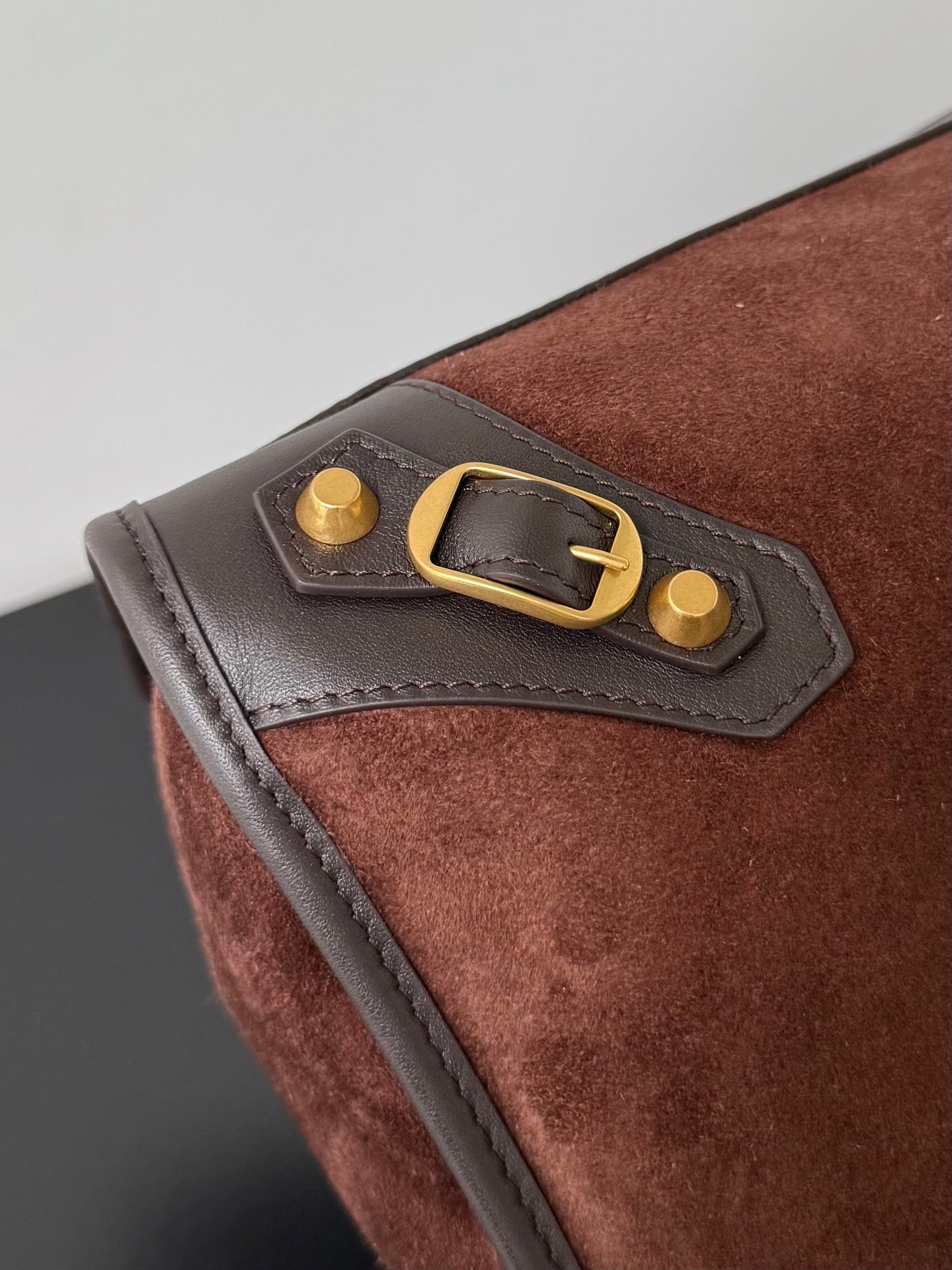 Balenciaga Le City Medium Moka Brown Suede Tote