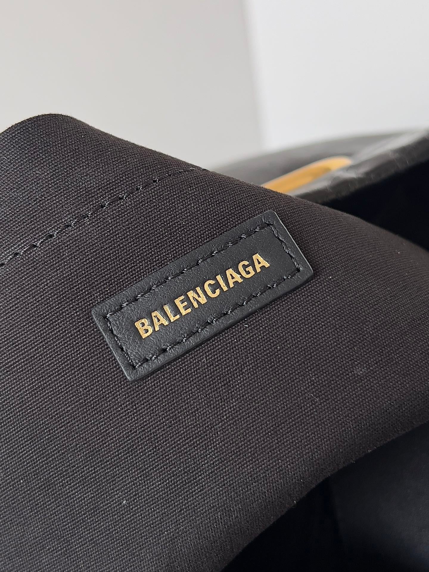 Balenciaga Monaco Chain Bag Black Crinkled Calfskin