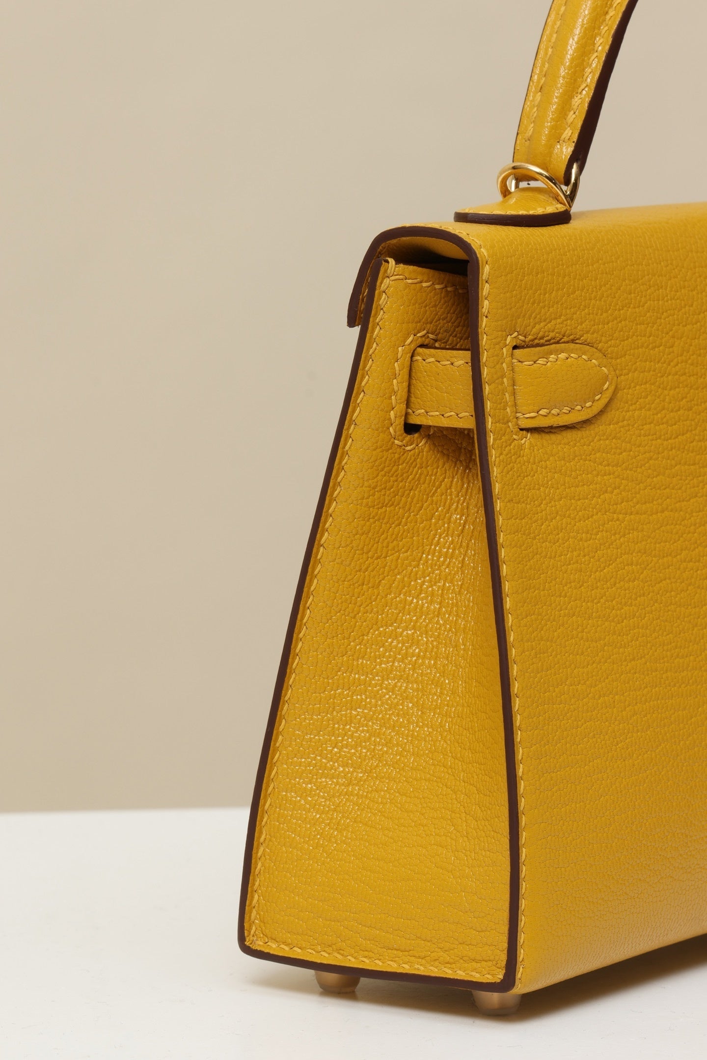 Hermès Mini Kelly 20 Yellow Epsom Leather