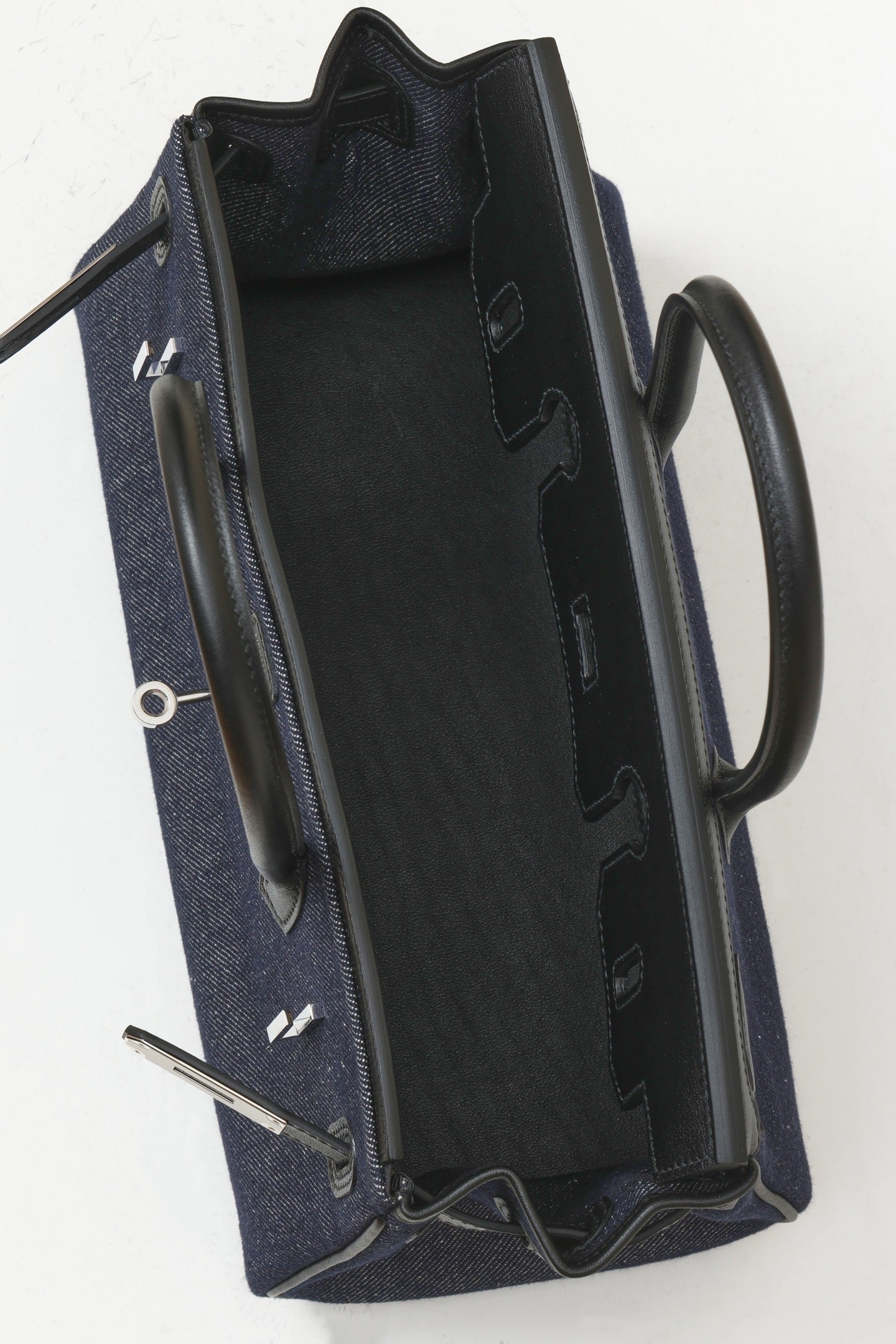 Hermès Birkin Shoulder Light 29 Black Swift & Denim