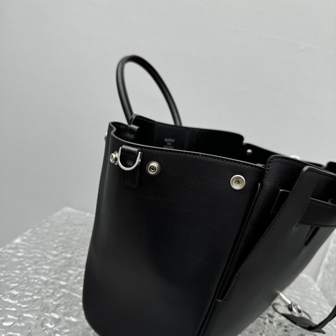 Balenciaga Bel Air Carry All Black Calfskin Luxury Tote Bag