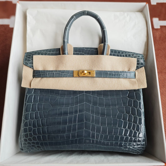 Hermès Birkin Dark Blue Crocodile Gold Hardware