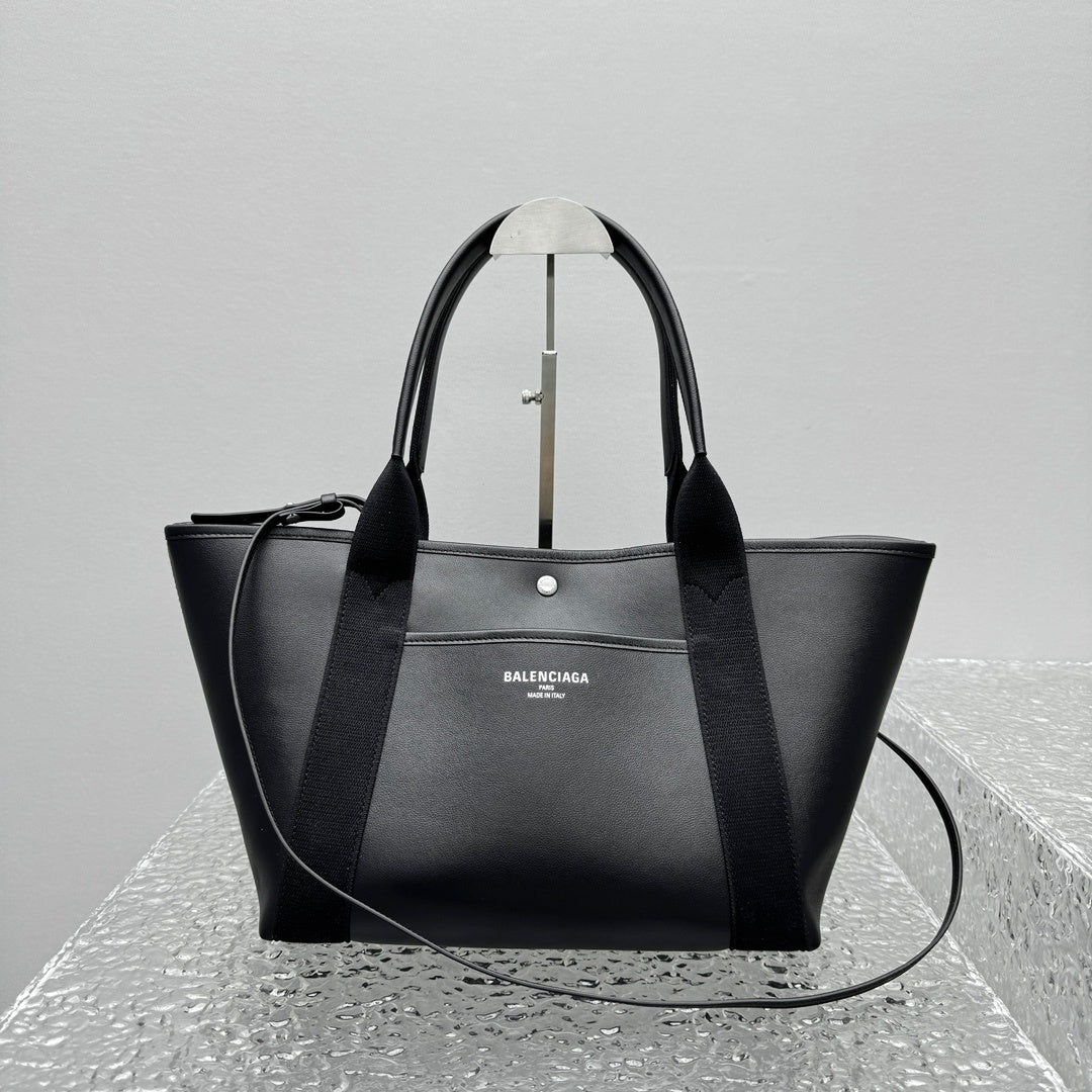 Balenciaga Medium Biarritz Black Calfskin Tote
