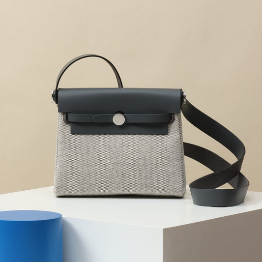 Hermès Herbag Zip 20 Beige Fauve Canvas