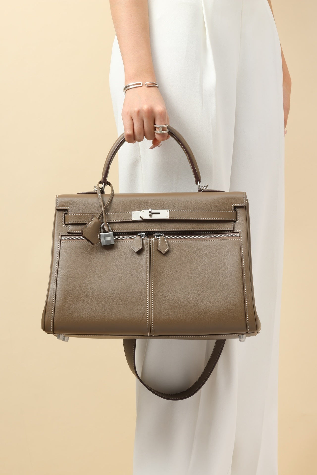 Hermès Kelly Lakis Sporty Zip Pocket Handbag