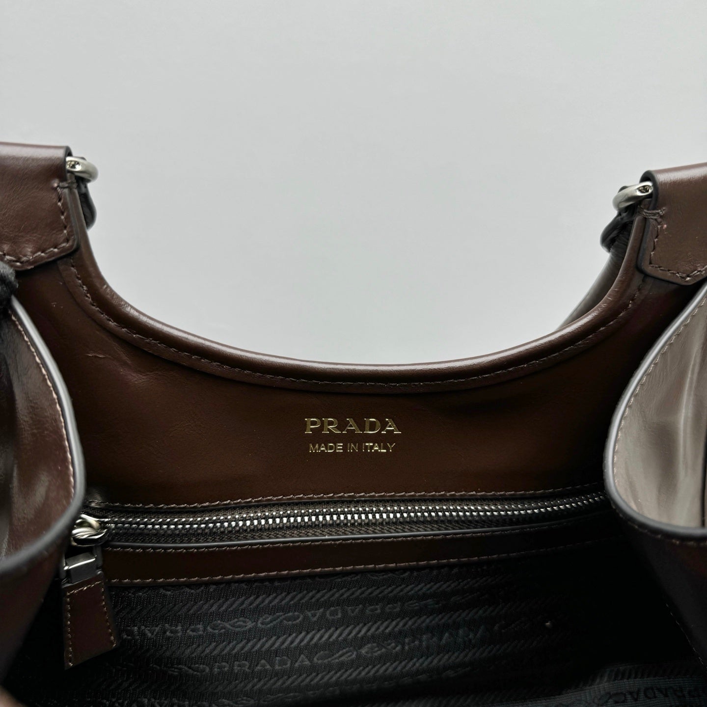 Prada Medium Brown Leather Shoulder Bag