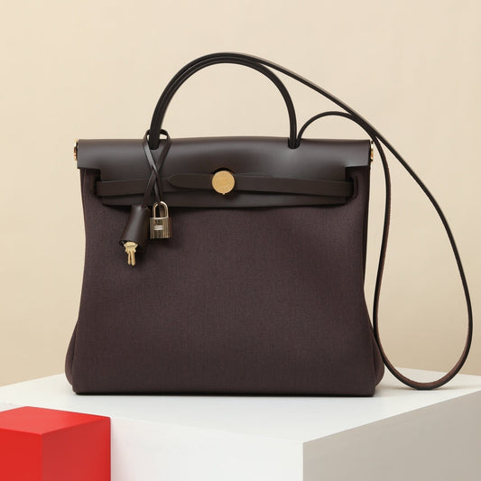 Hermès Herbag Zip 31 Casual Canvas & Leather Bag