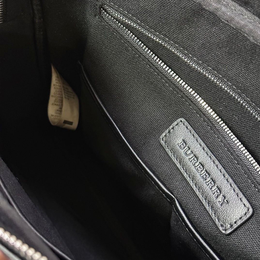 Burberry Black Monogram Briefcase with Removable Shoulder Strap