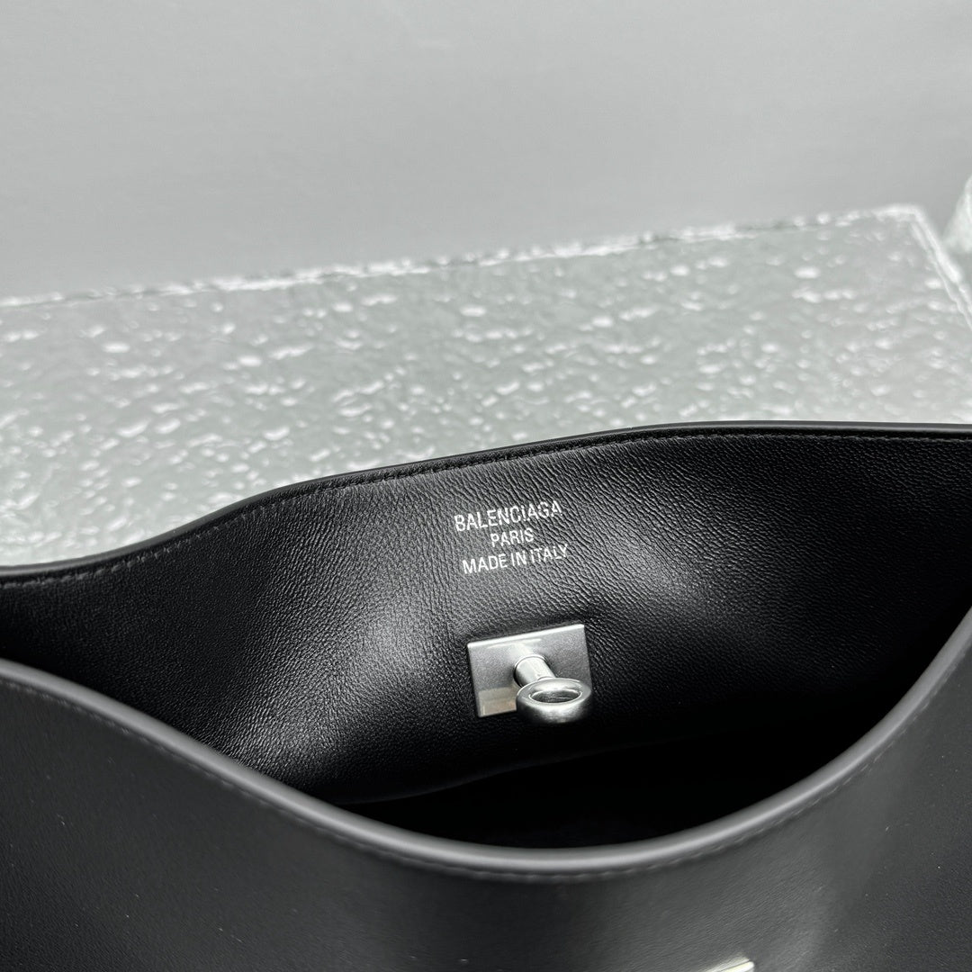 Balenciaga Bel Air Shoulder Bag | Luxury Leather Handbag with Turn-Lock Closure