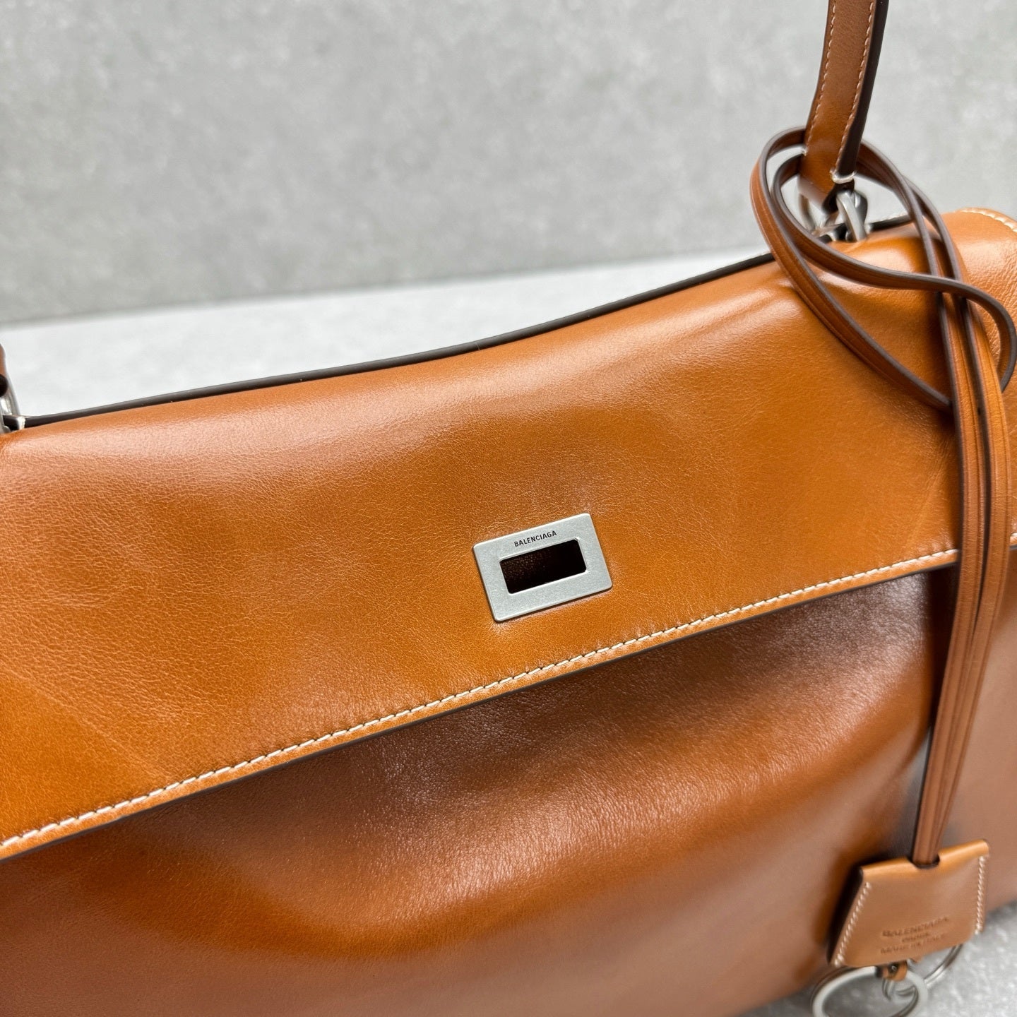 Balenciaga Rodeo Tan Cowboy Leather Handbag