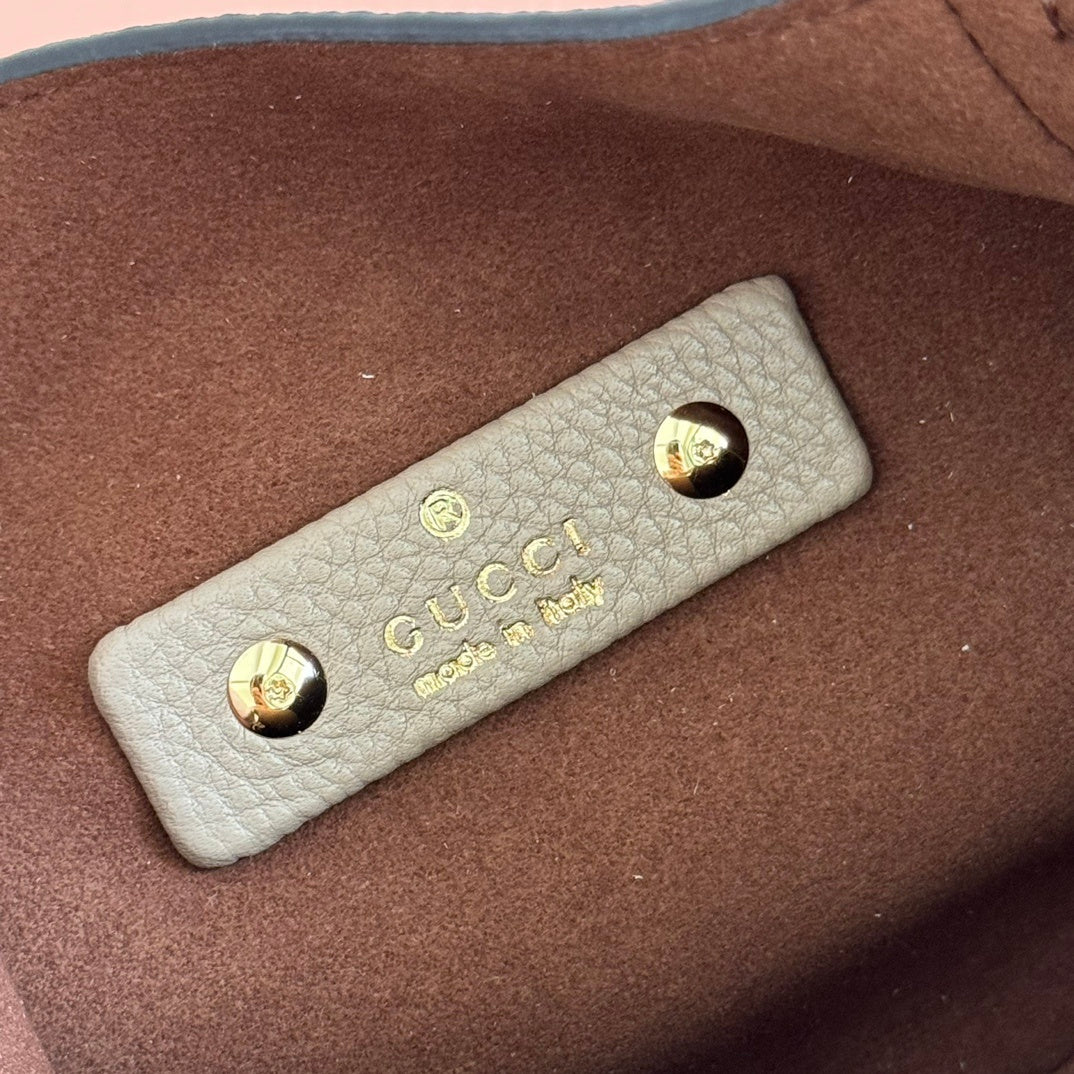 Gucci Softbit Grained Calf Leather Bag with Gold Half Horsebit Hardware