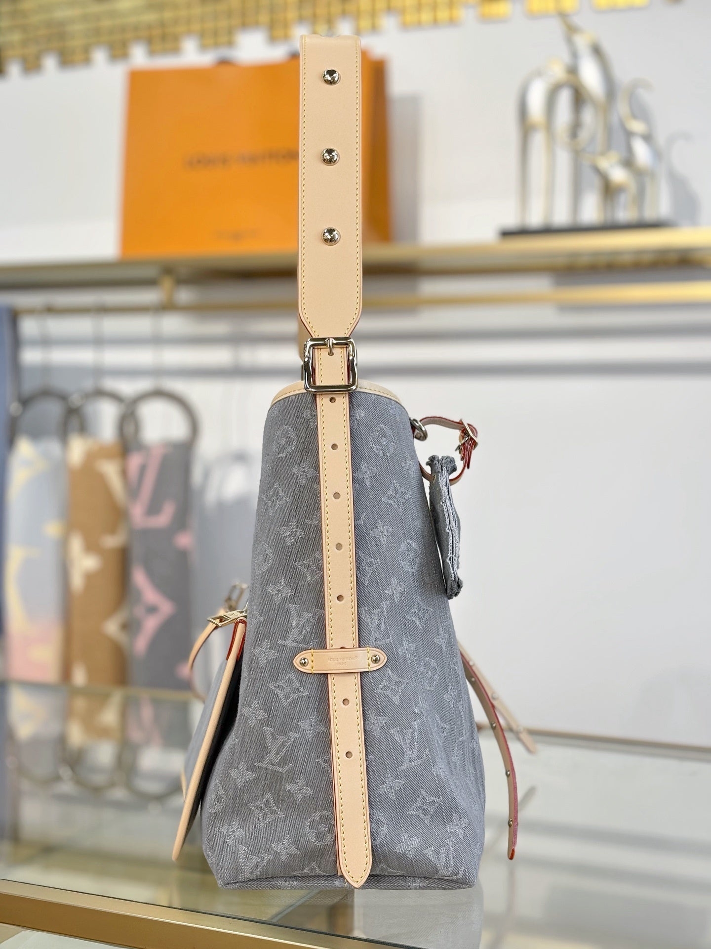 Louis Vuitton Carryall MM in Blue Monogram Denim