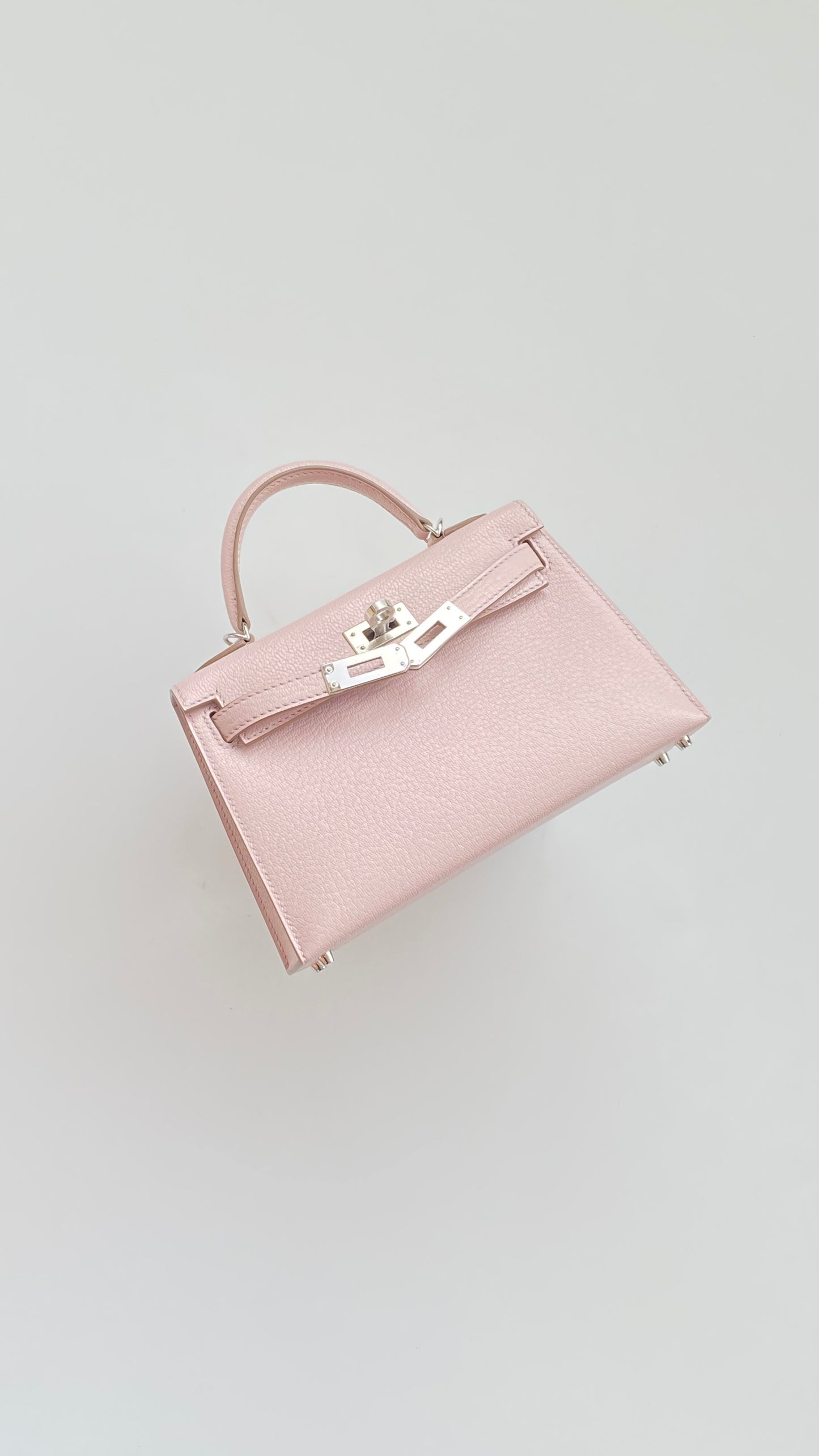 Hermès Mini Kelly Mauve Pale Epsom Leather