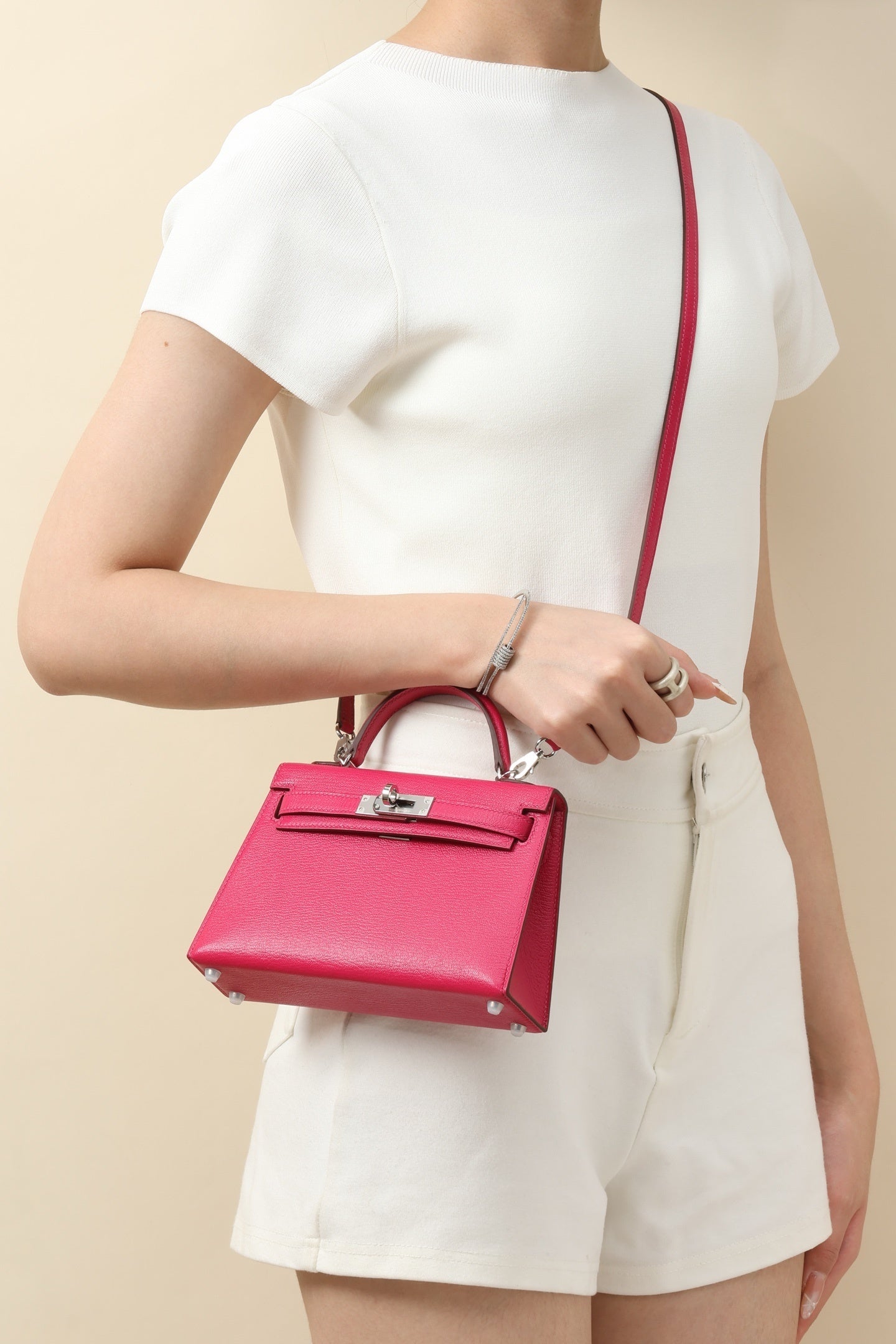 Hermès Kelly 25 Pink Togo Leather Bag