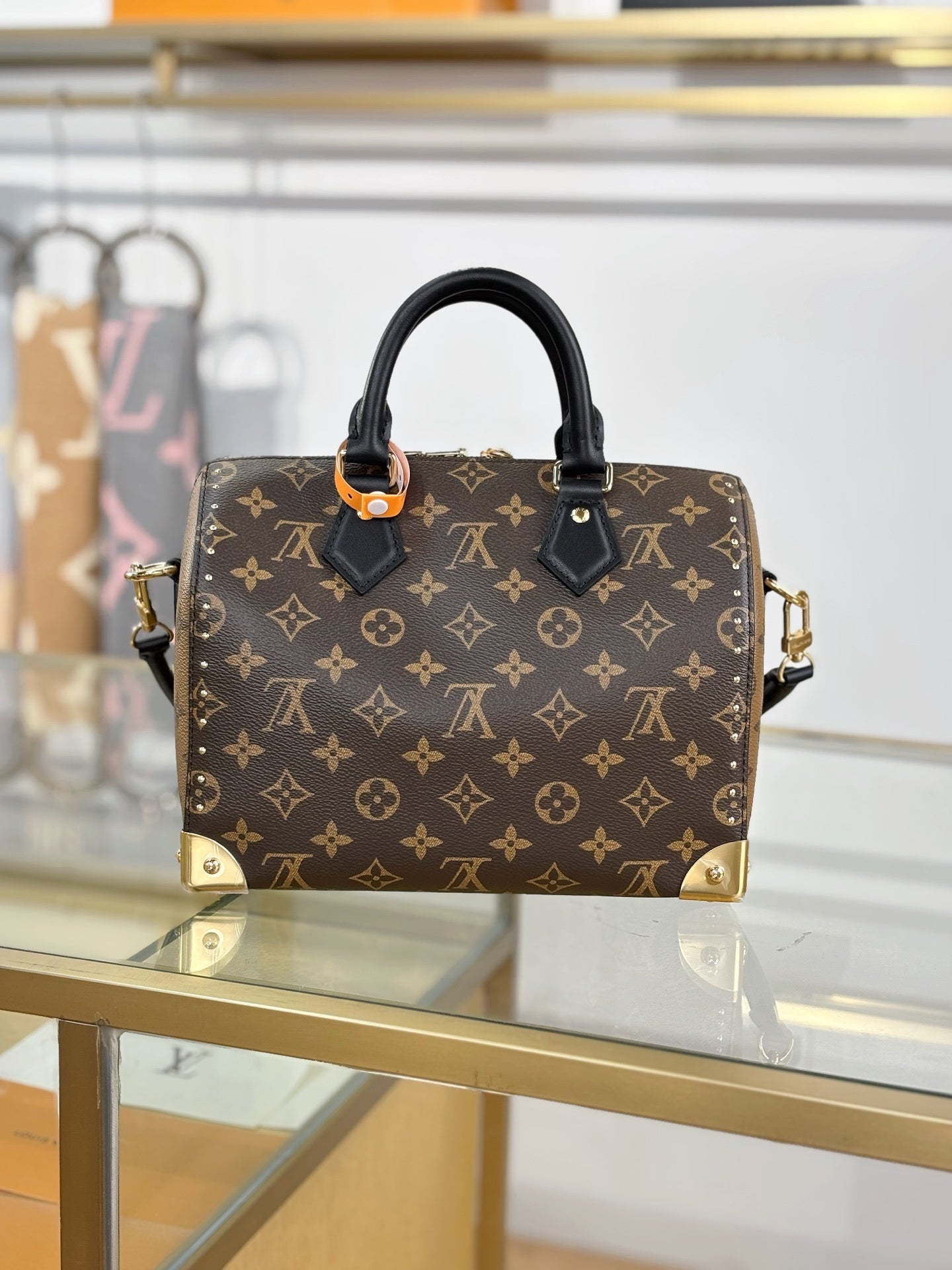 Louis Vuitton Speedy Trunk 20 in Monogram Canvas with Black Cowhide Leather Trim & Gold-Tone Hardware