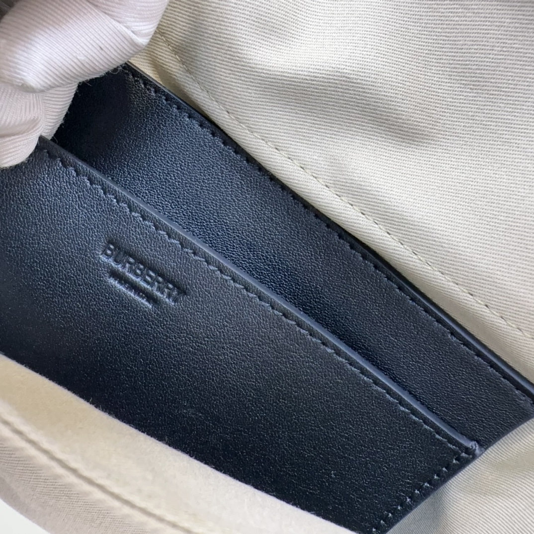 Burberry Trench Gabardine Messenger Bag with Embroidered Logo
