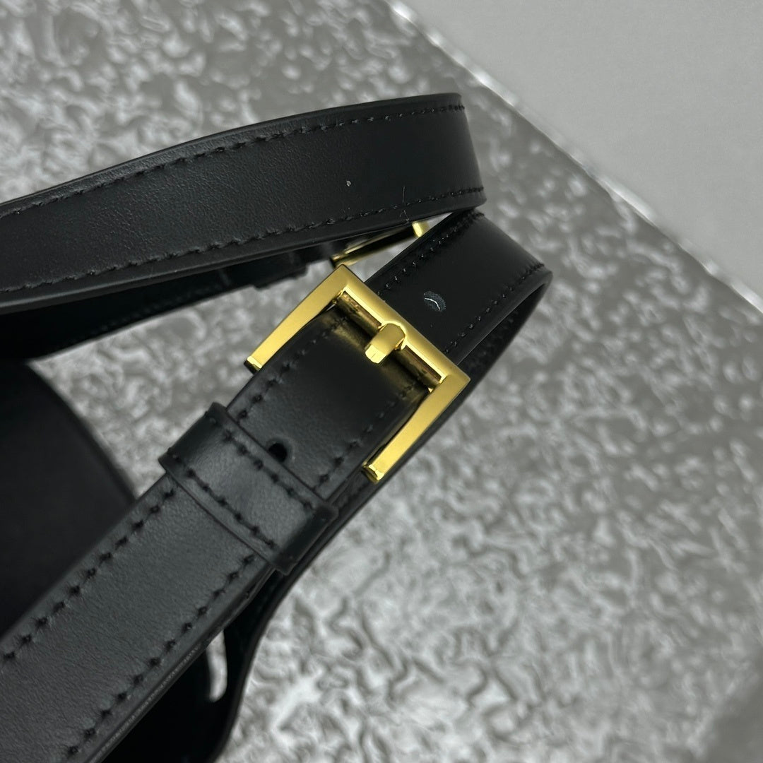 Prada Medium Black Leather Tote Bag