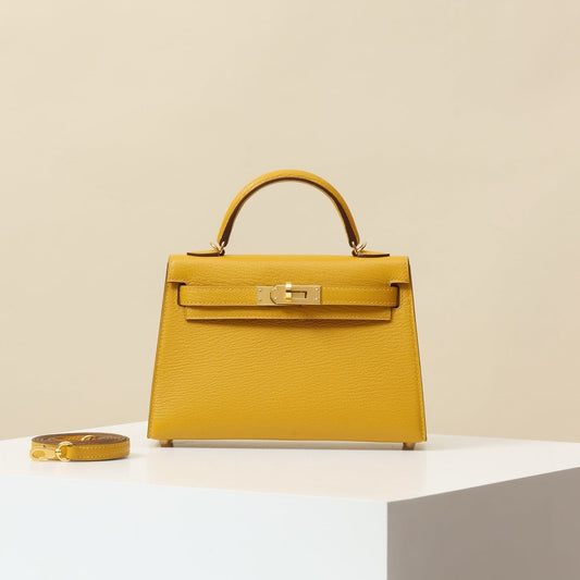 Hermès Mini Kelly 20 Yellow Epsom Leather