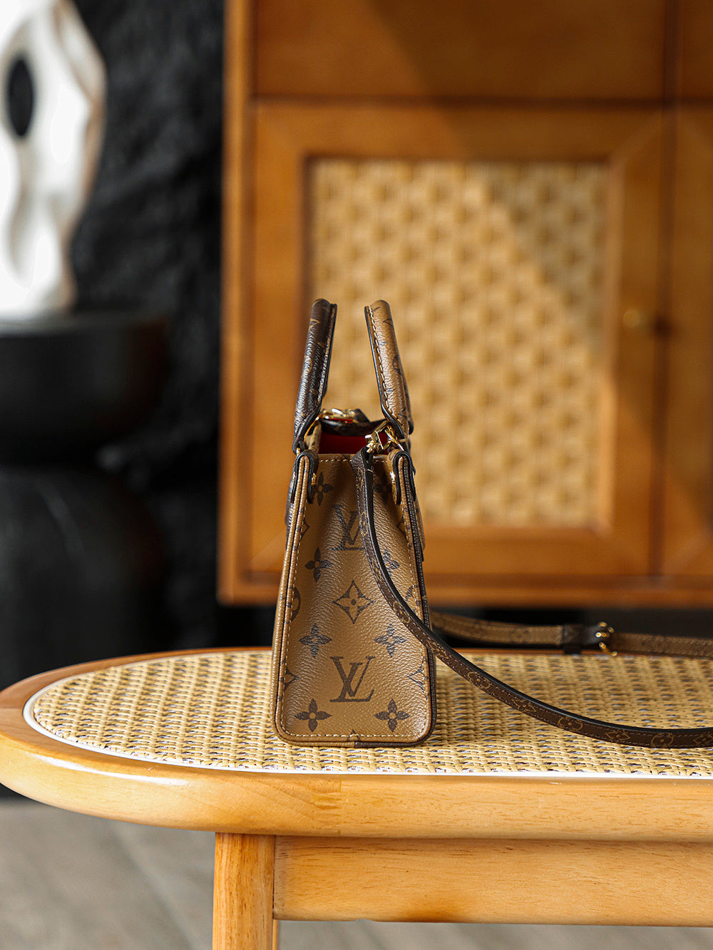Louis Vuitton OnTheGo BB Bag in Monogram & Monogram Reverse Canvas
