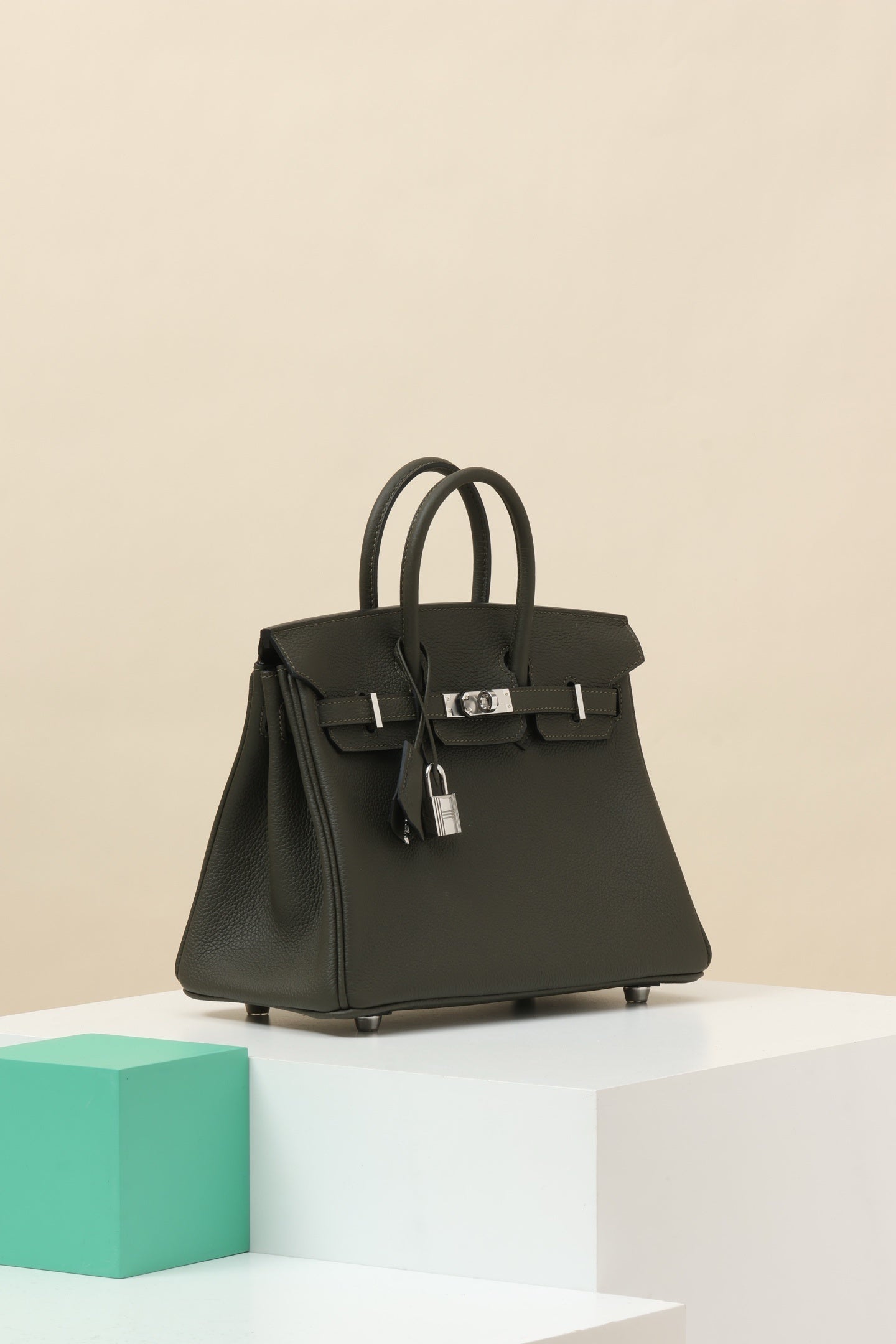 Hermès Birkin 25 Togo Leather Palladium Hardware