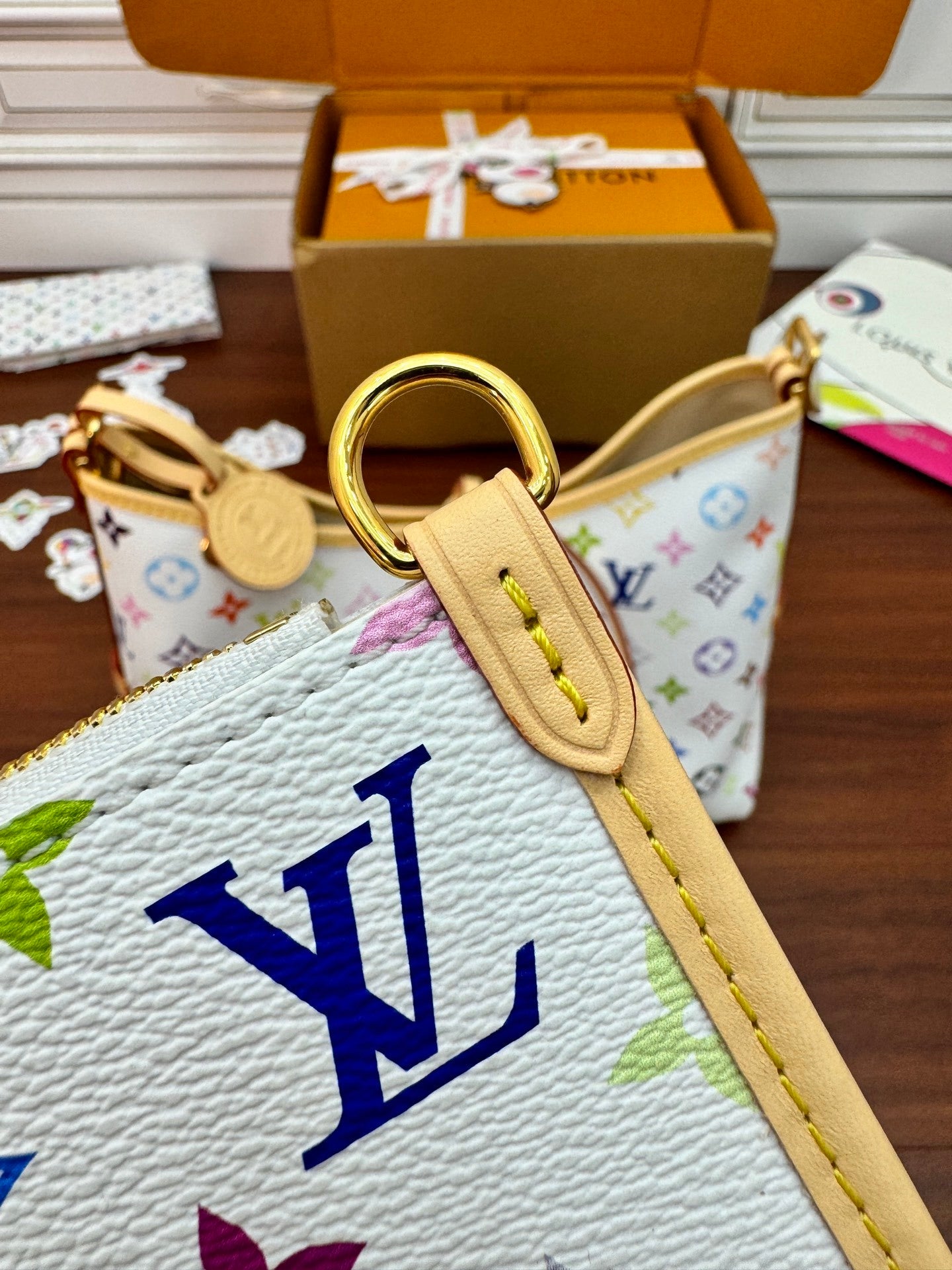Louis Vuitton x Takashi Murakami CarryAll PM – White Monogram Canvas