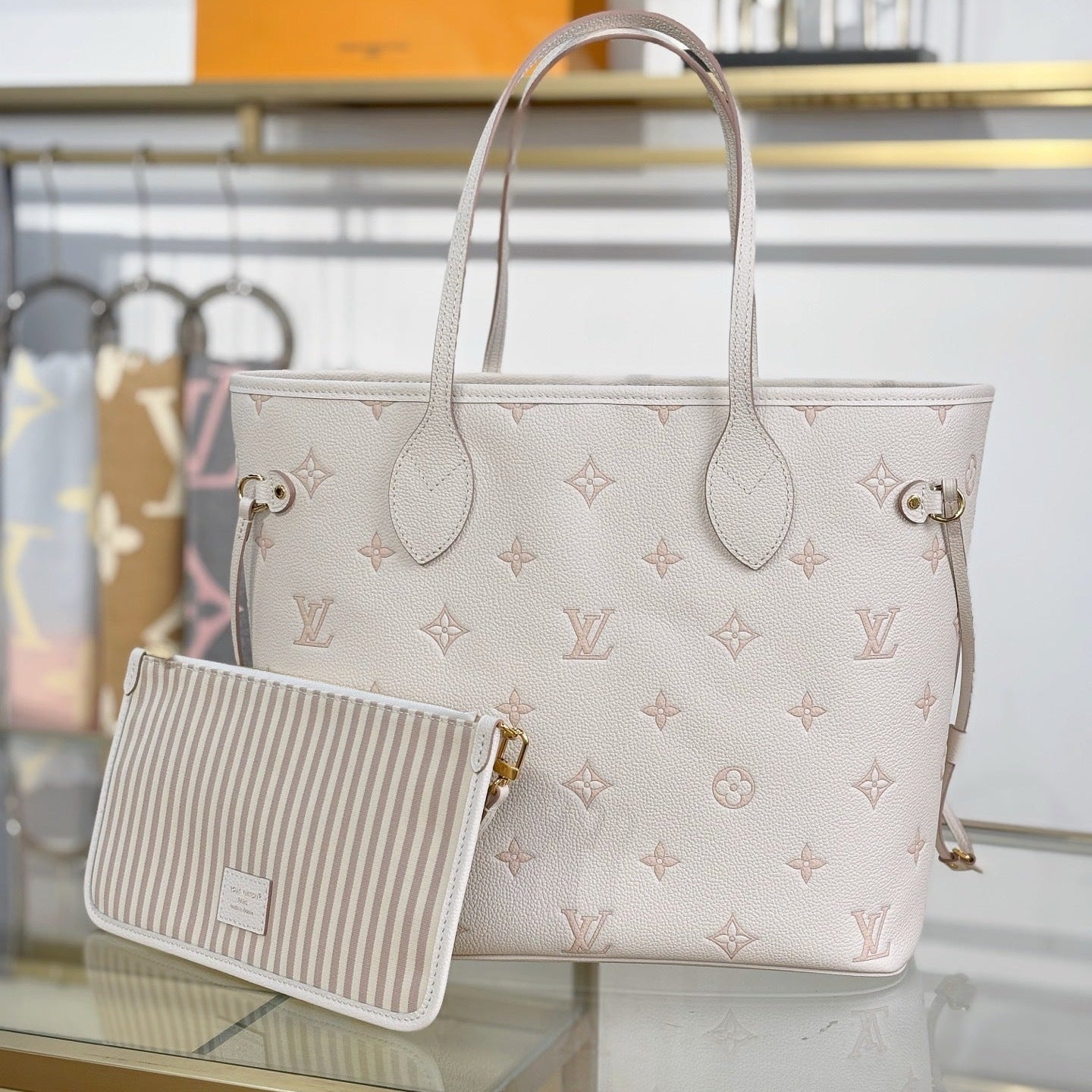 Louis Vuitton Neverfull MM Tote in Monogram Empreinte Leather