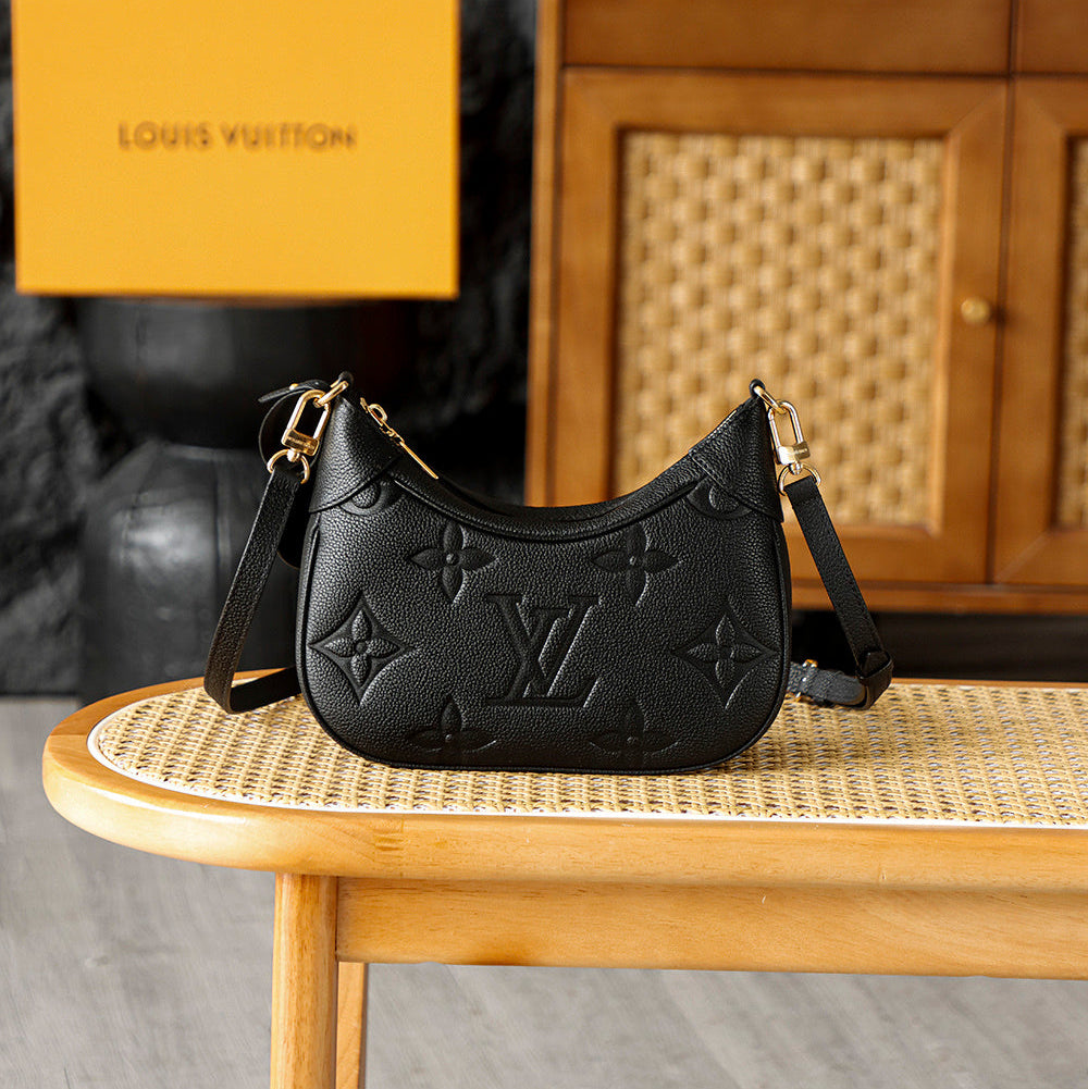 Louis Vuitton Bagatelle Bag in Black Monogram Empreinte Leather