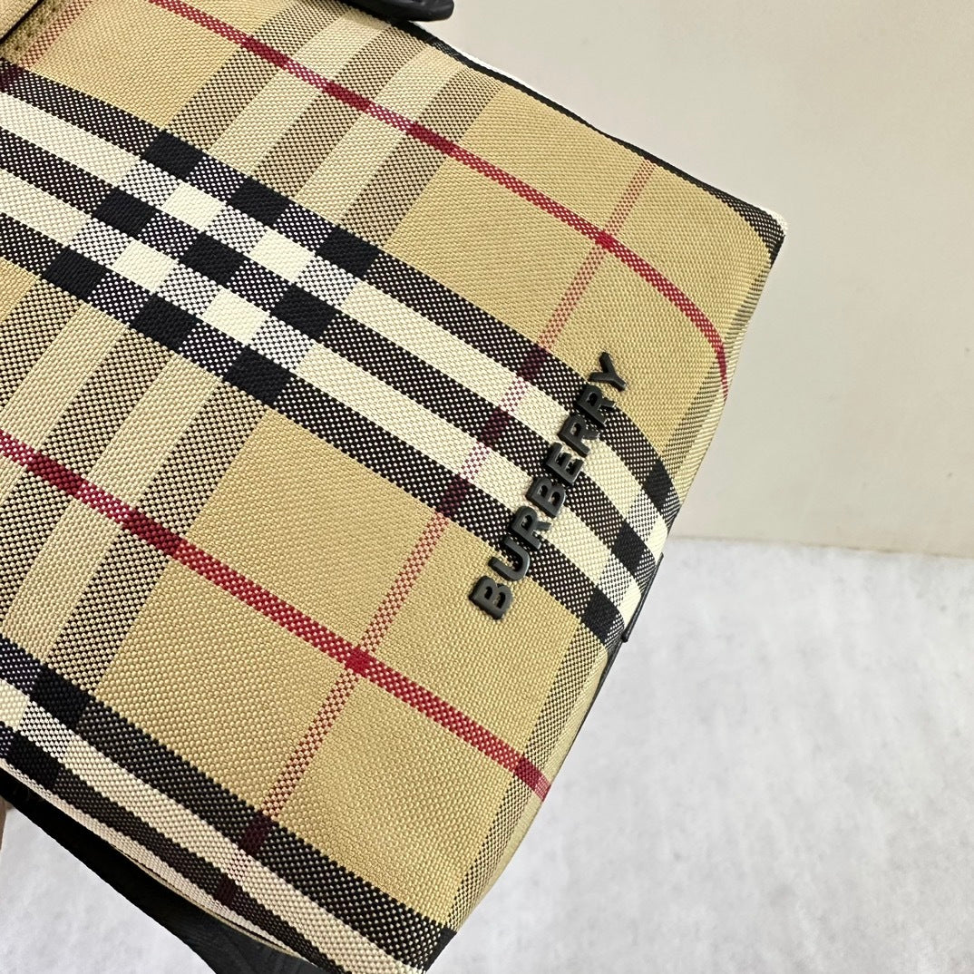Burberry Freddie Crossbody Bag Archive Beige Check Canvas Shoulder Bag
