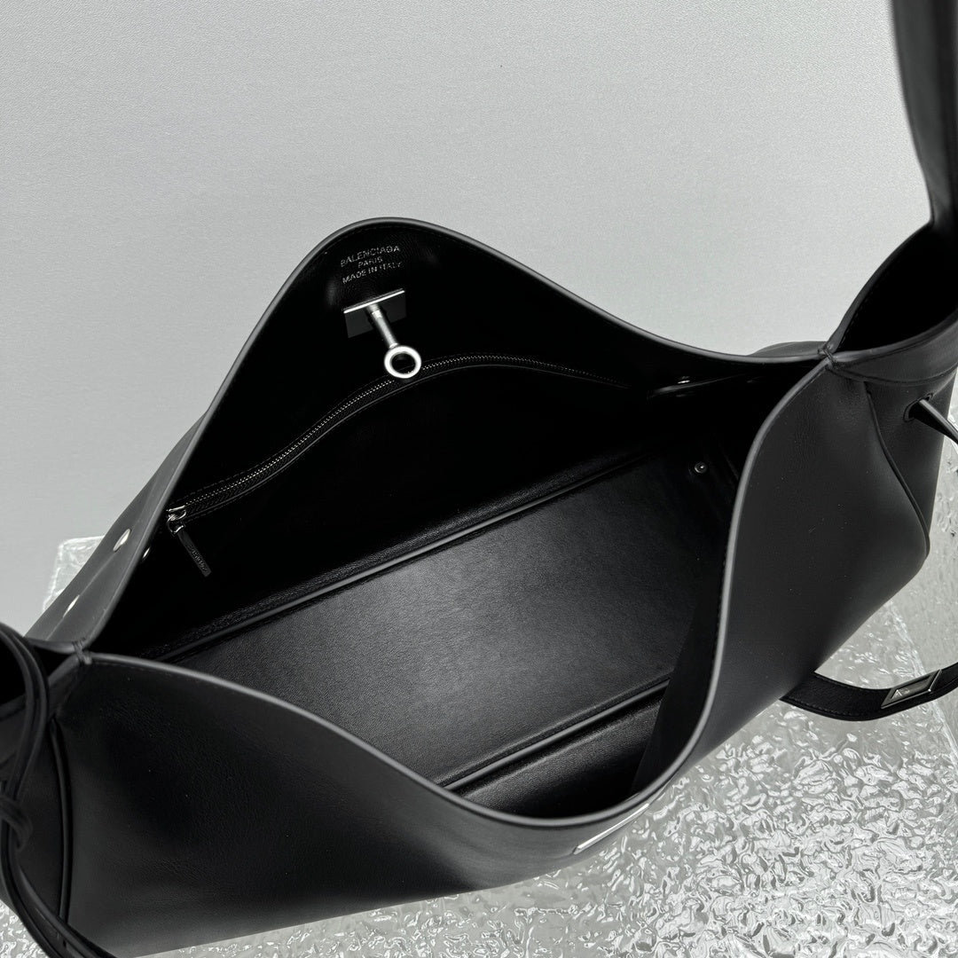 Balenciaga Bel Air Shoulder Bag | Luxury Leather Handbag with Turn-Lock Closure