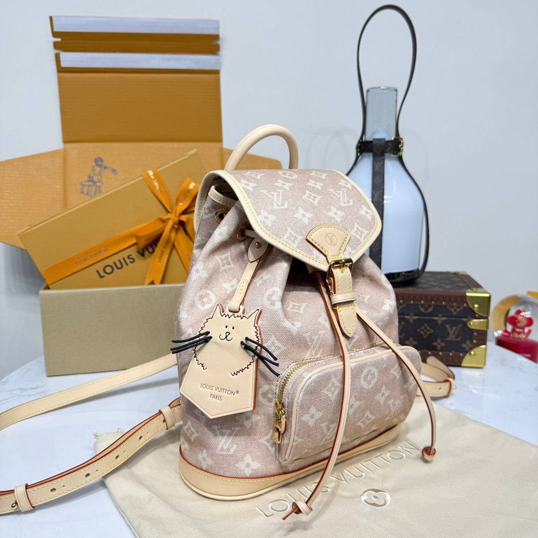 Louis Vuitton Montsouris PM Monogram Canvas Handbag Luxury Designer Bag