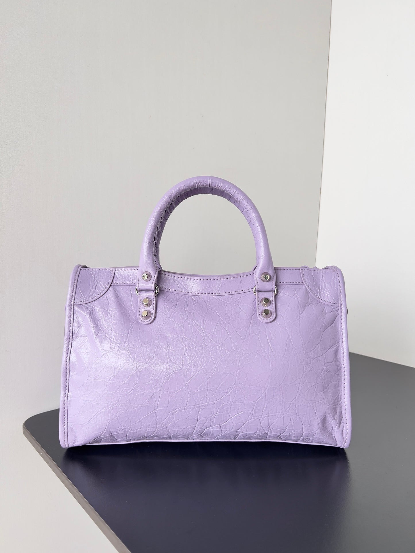 Balenciaga Le City Small Light Purple Arena Lambskin Bag