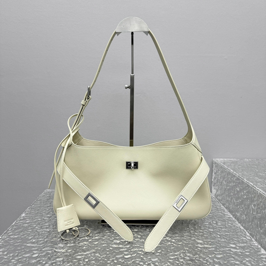 Balenciaga Bel Air Small Shoulder Bag | Silver Hardware Luxury Handbag