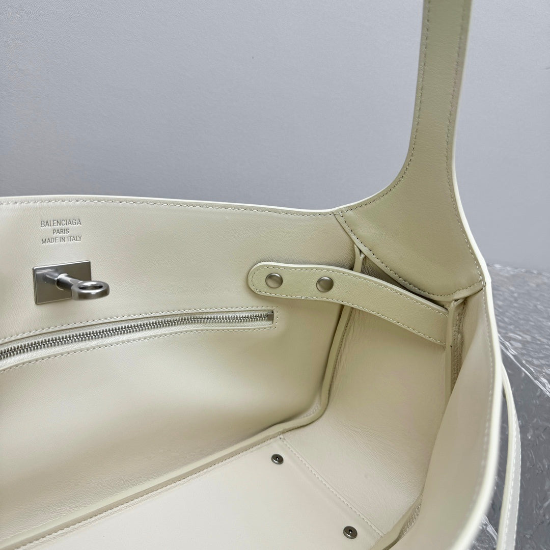 Balenciaga Bel Air Small Shoulder Bag | Silver Hardware Luxury Handbag