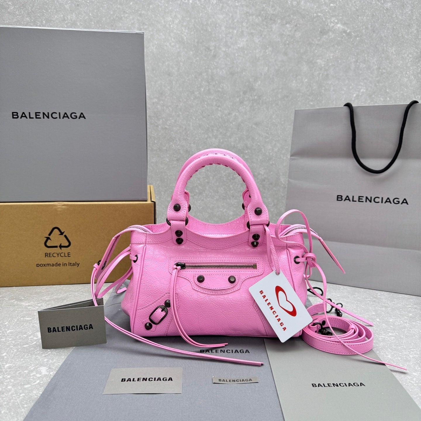 Balenciaga Le City Bubbly Pink Arena Lambskin