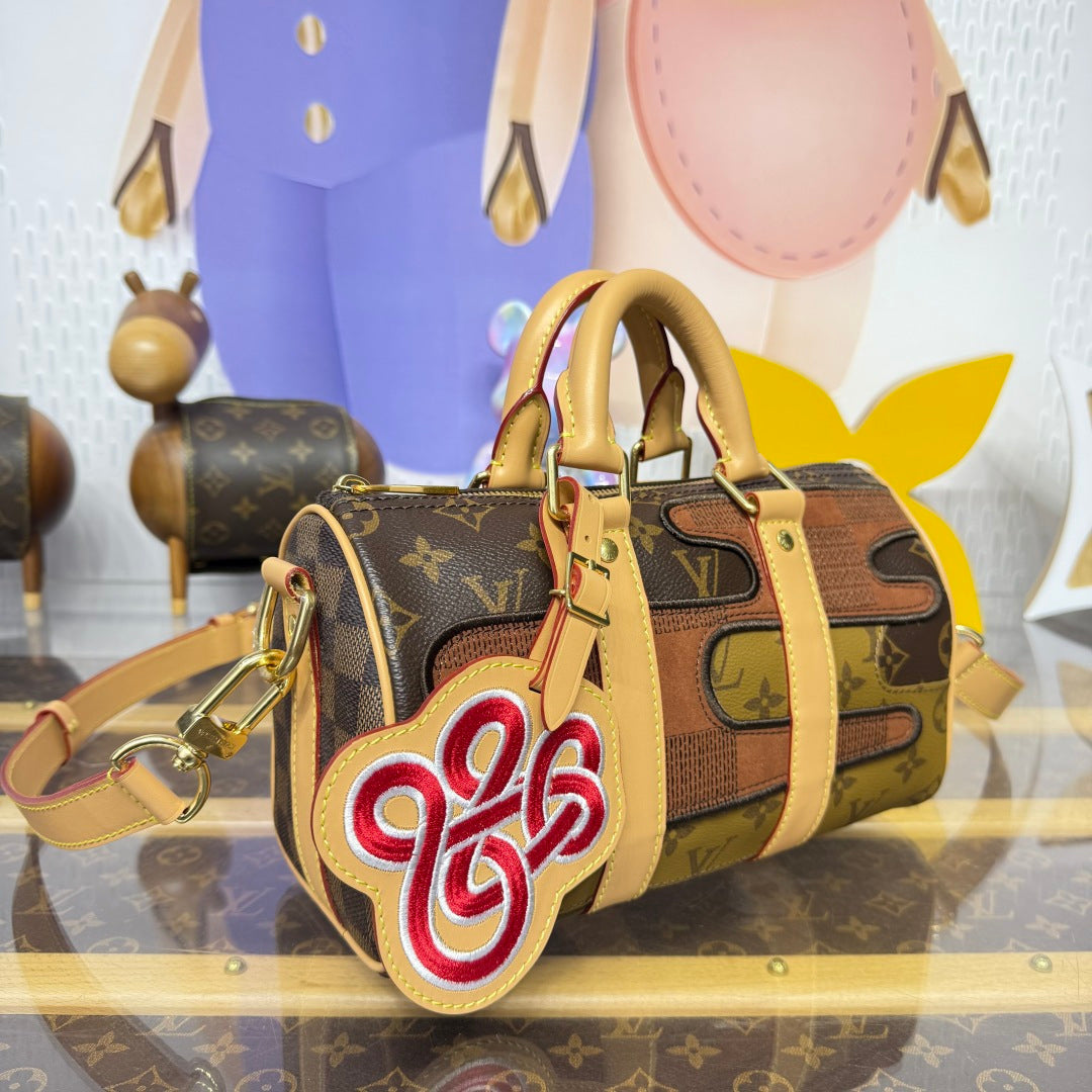 Louis Vuitton Keepall Bandoulière 25 City Bag in Monogram & Damier Canvas